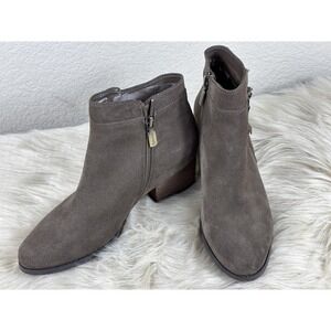 Blondo Isaac Waterproof Brown Suede Ankle Boots Womens 7 Slip On Comfort